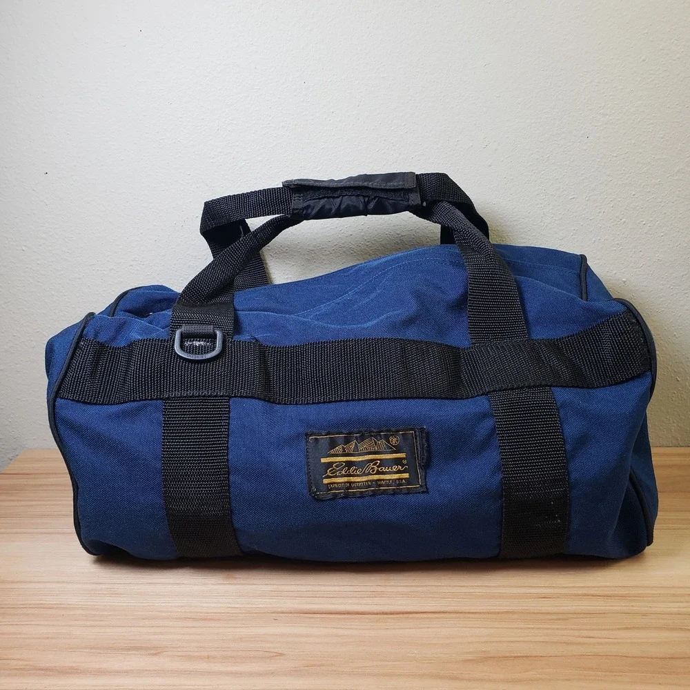 Vintage Eddie Bauer Canvas Duffle Bag Small Carry On Gorpcore Travel Camping